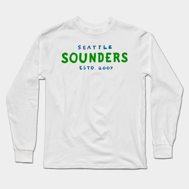 Seattle Sounders FC Long Sleeve T-Shirt by Very Simple Graph